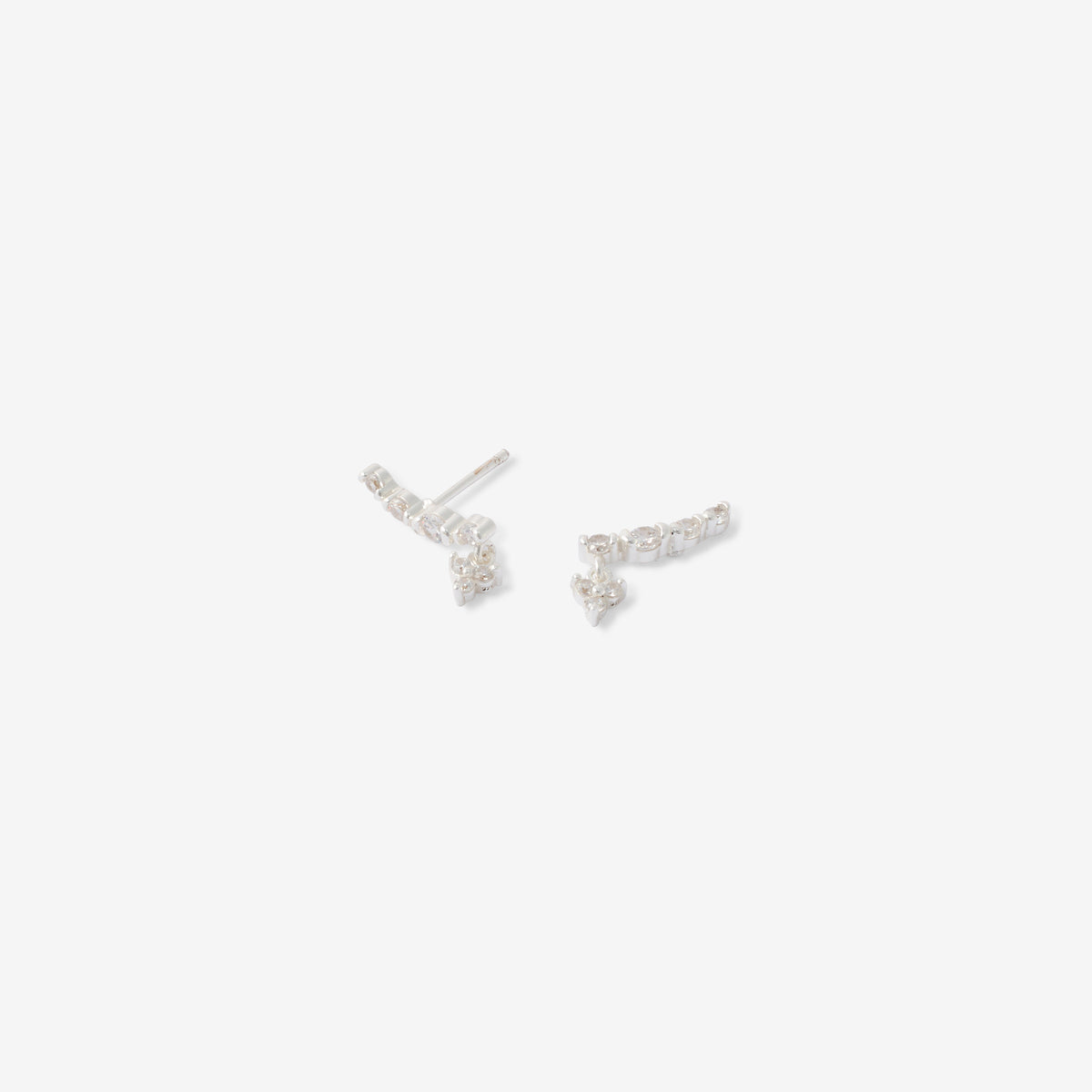 Puces d'oreilles arquées en argent garanti