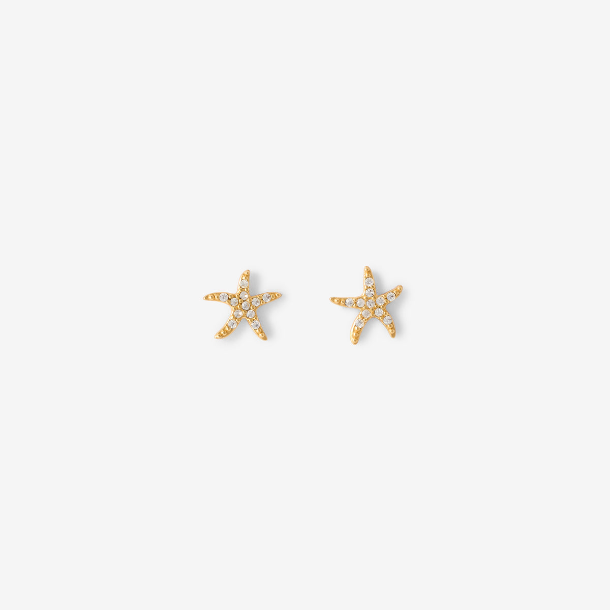 Puces d'oreilles étoile de mer en argent garanti doré