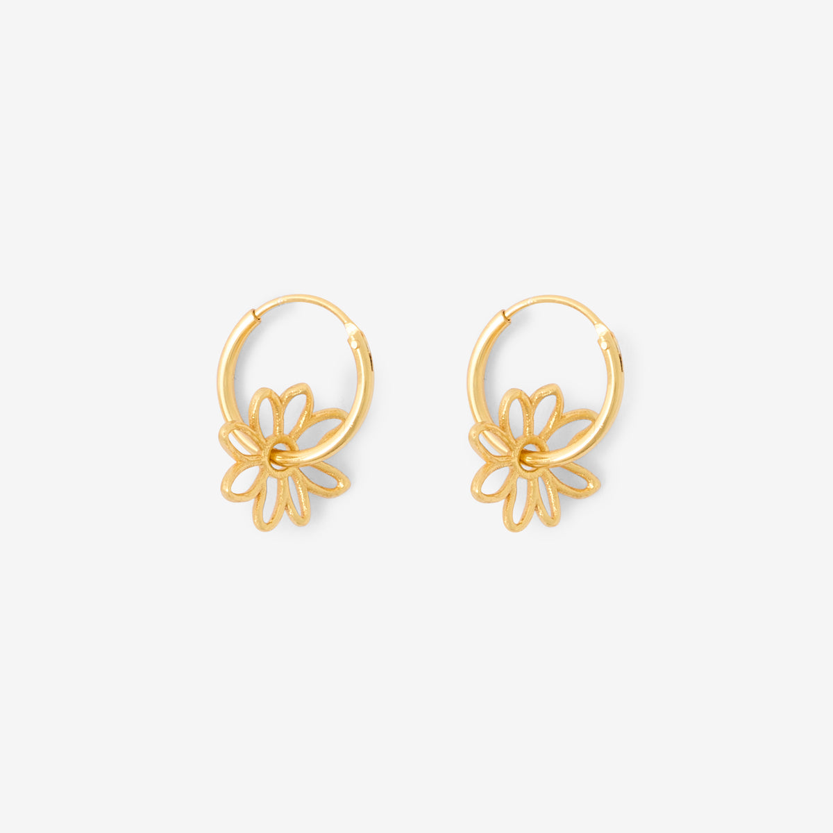 Créoles fleurs en argent 925