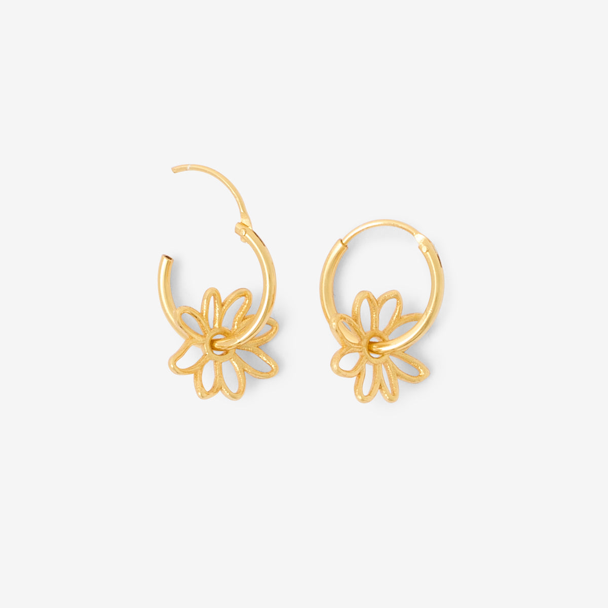 Créoles fleurs en argent 925