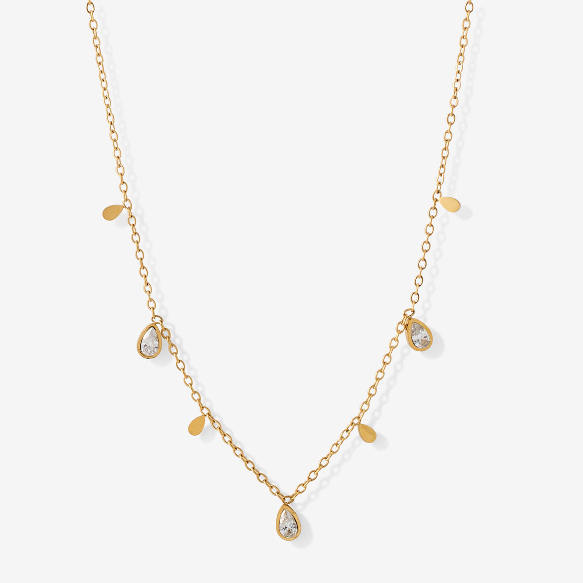 Collier chaine à pampilles acier inoxydable