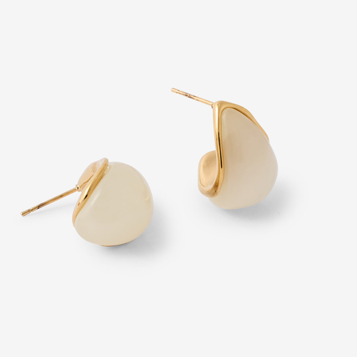 Boucles d'oreilles gouttes en résine et en acier inoxydable