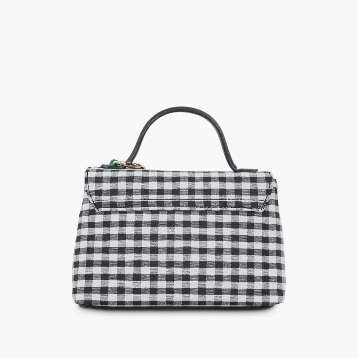 Petit sac à bandoulière motif vichy avec grigri cerise