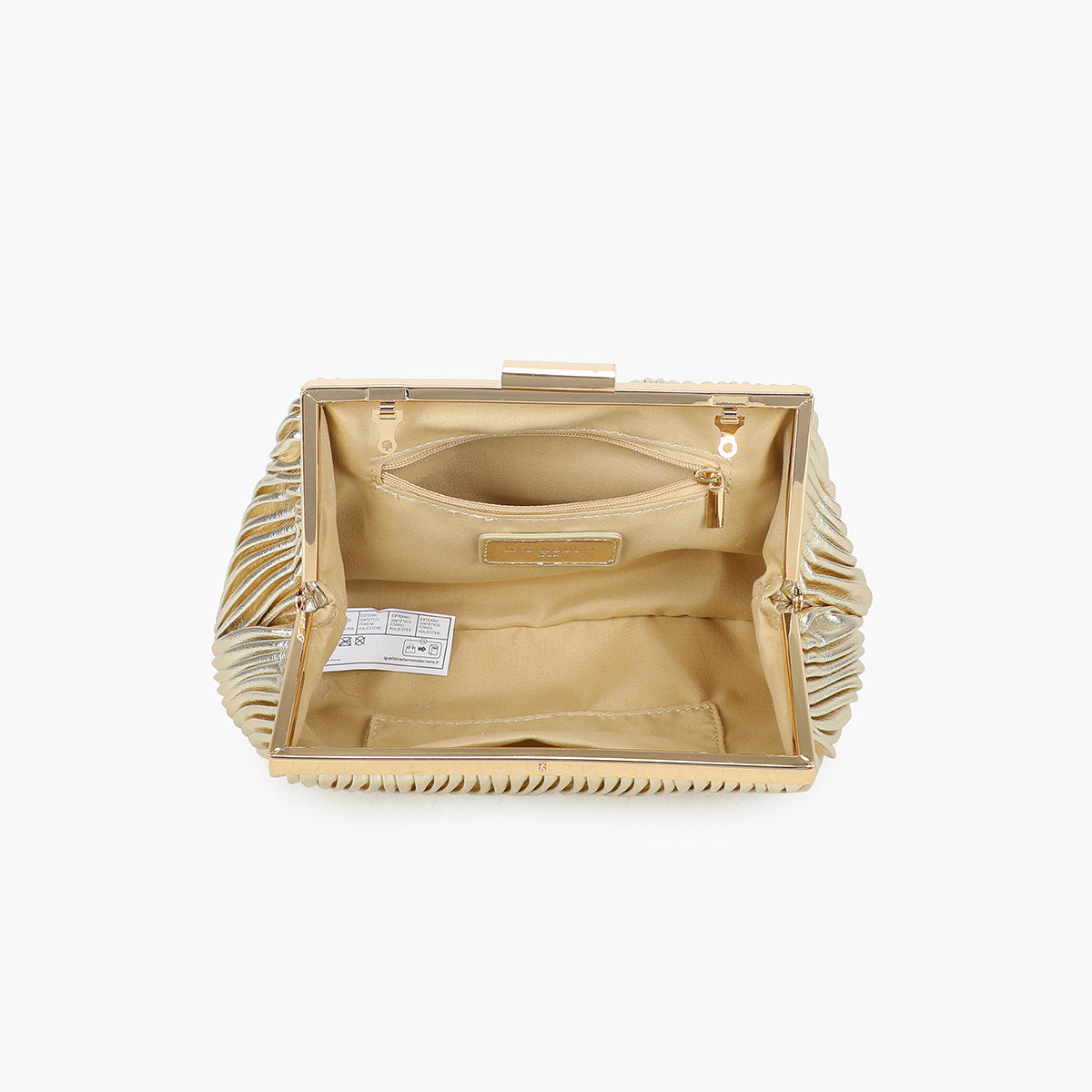 Minaudière métallisée dorée