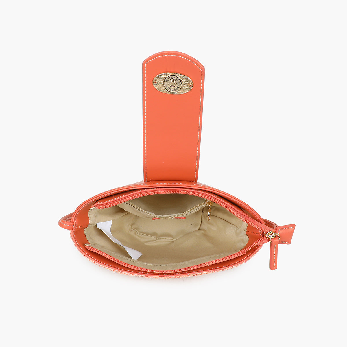 Petit panier à bandoulière corail