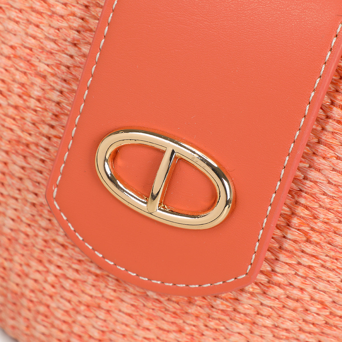 Petit panier à bandoulière corail