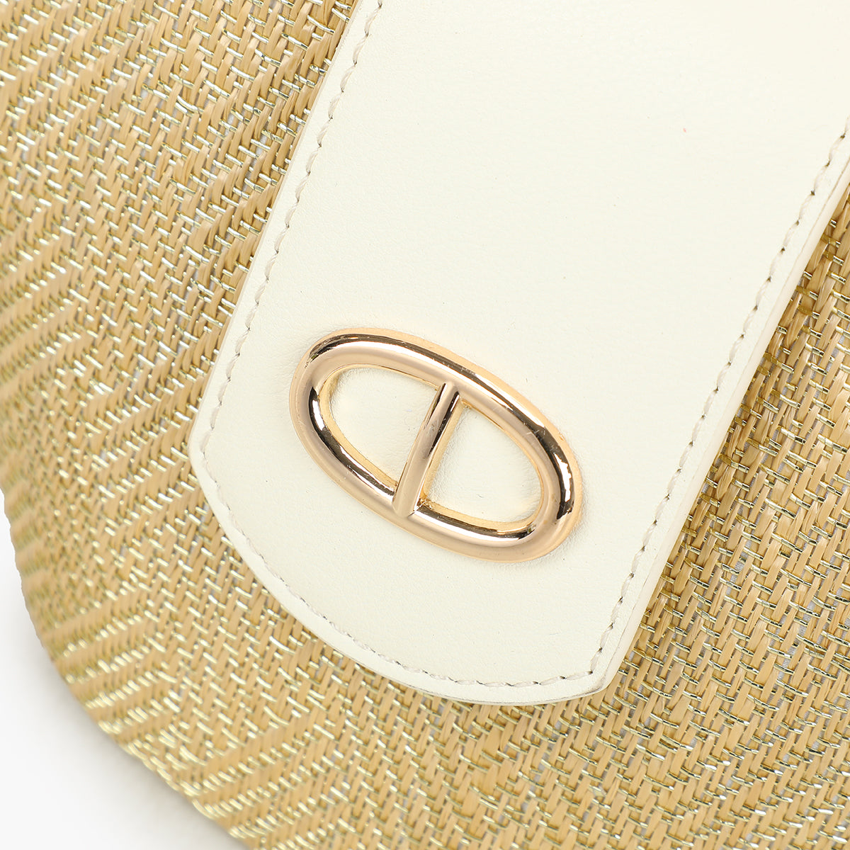 Petit panier à bandoulière écru