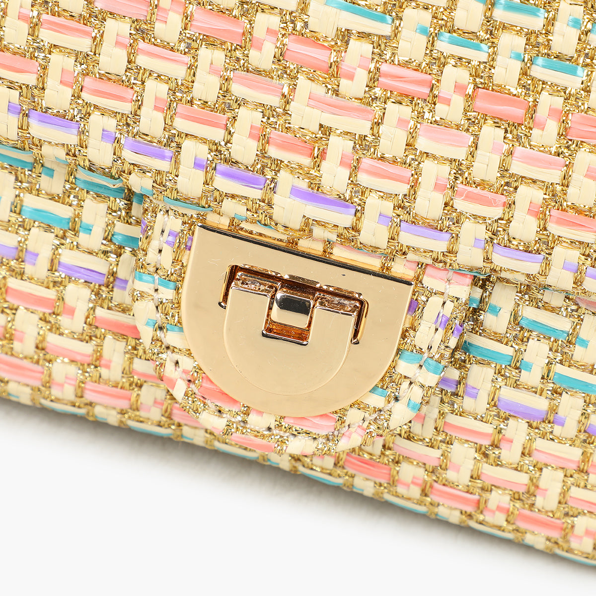 Sac texturé multicolore à bandoulière