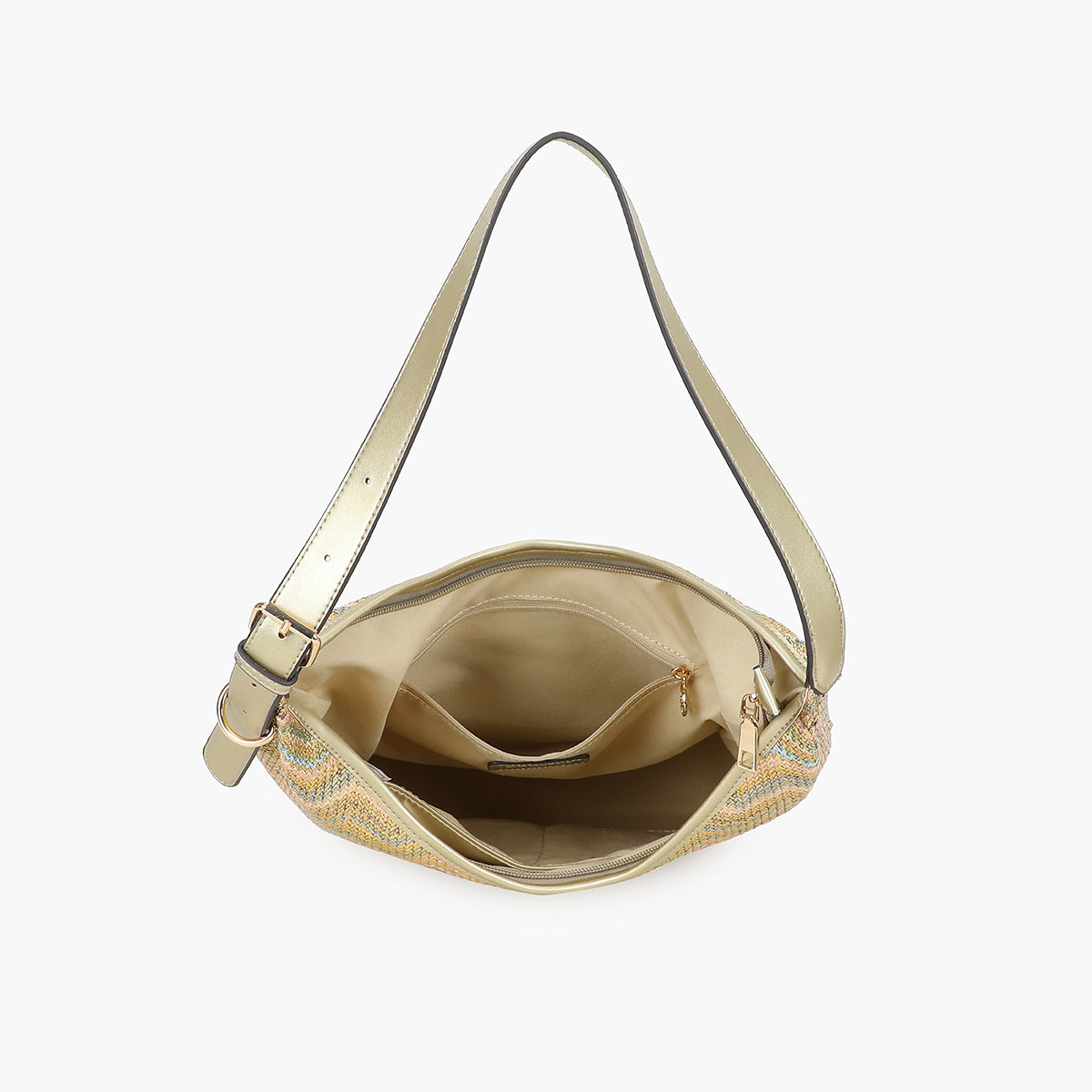 Sac hobo multicolore à motif géométrique