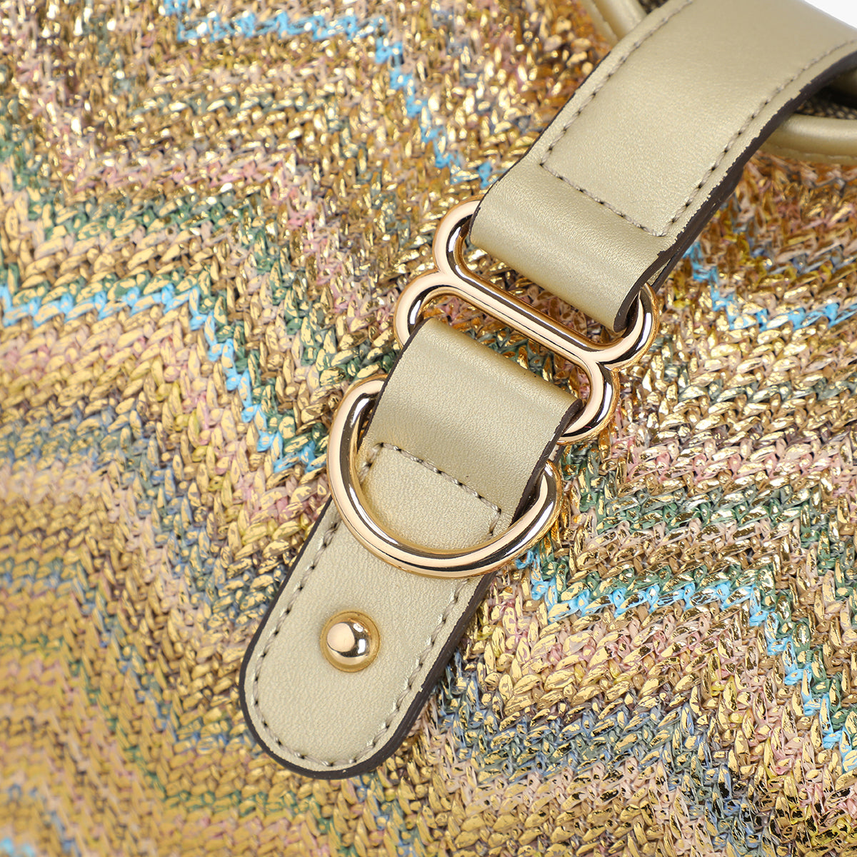 Sac hobo multicolore à motif géométrique