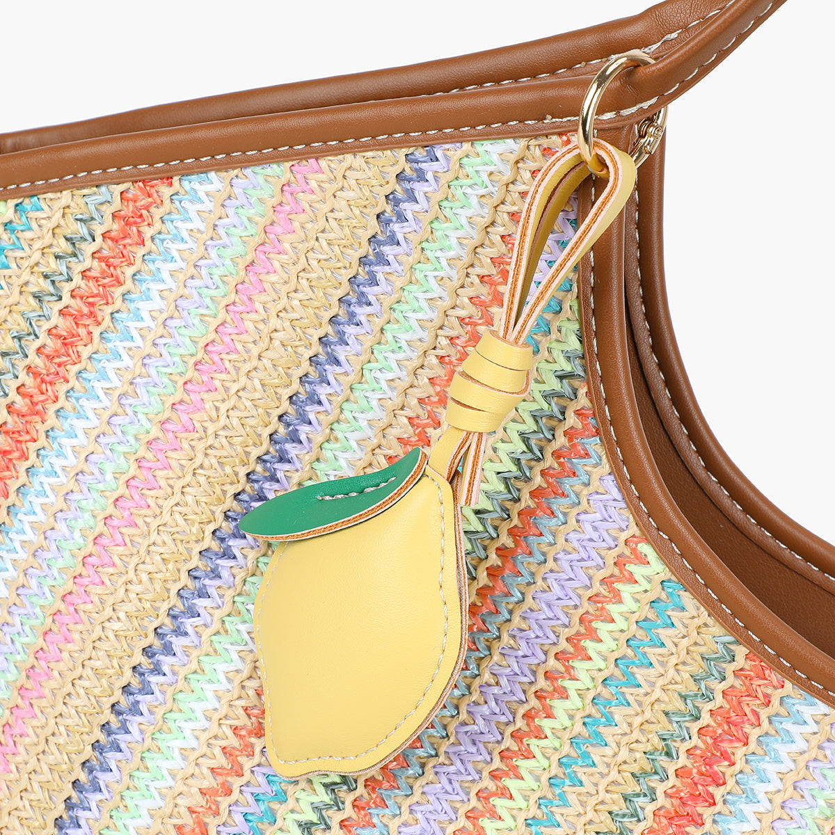 Cabas à rayures multicolores