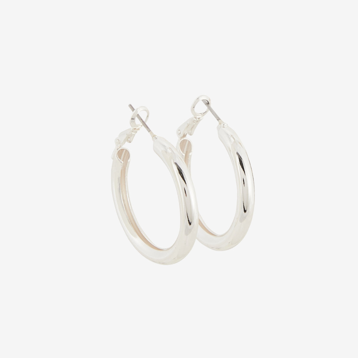 Créoles épaisses argentées