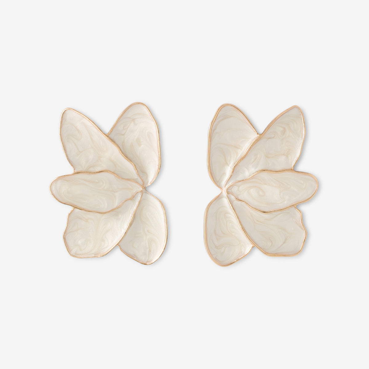 Boucles d'oreilles demi feuille