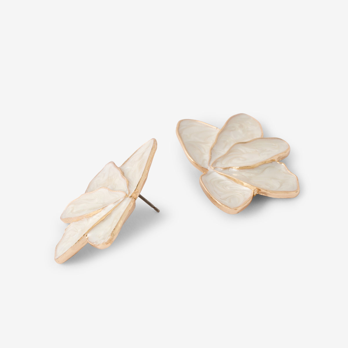 Boucles d'oreilles demi feuille