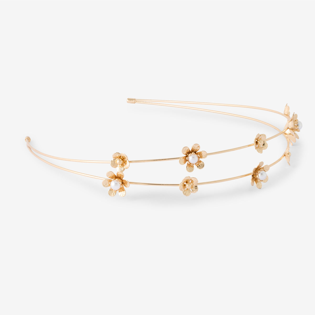 Serre-tête fleurs et perles