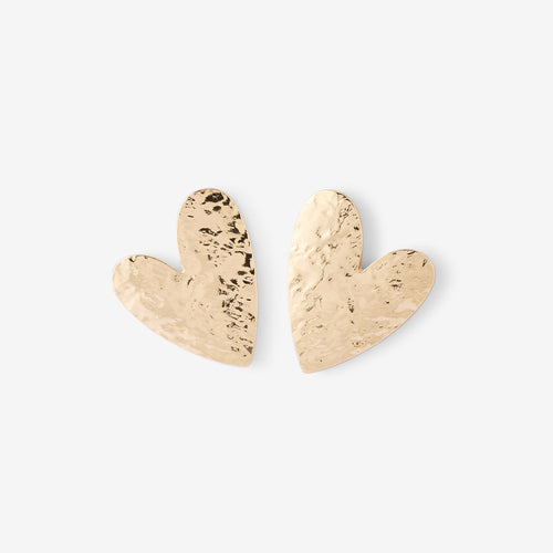 BOUCLES D'OREILLES CŒURS MARTELÉS