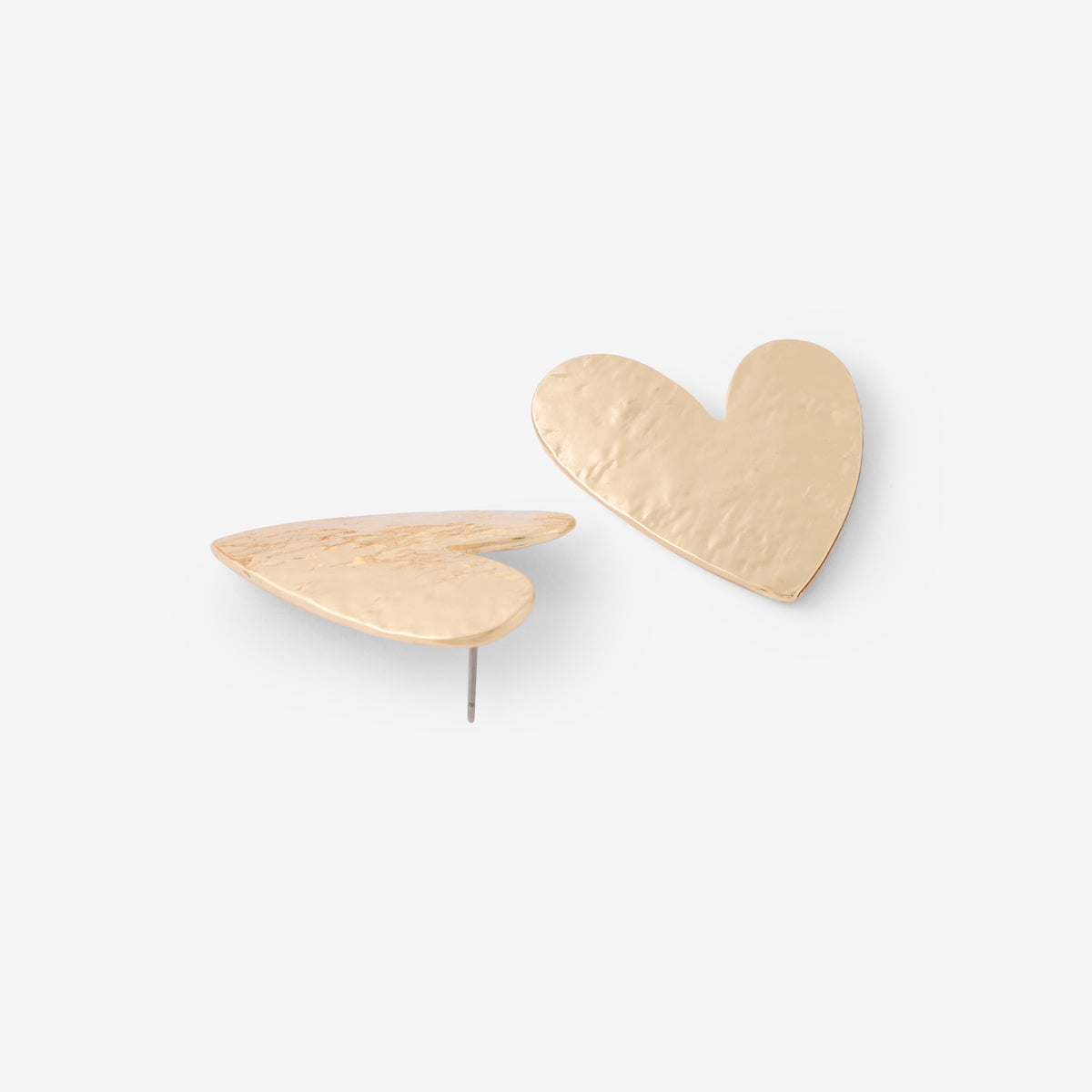 Boucles d'oreilles cœurs martelés