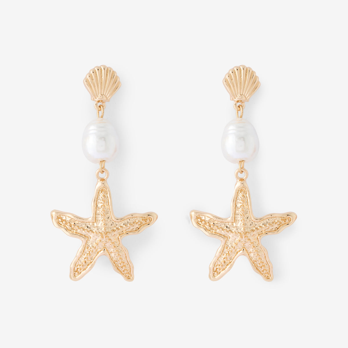 Boucles d'oreilles étoiles de mer dorées