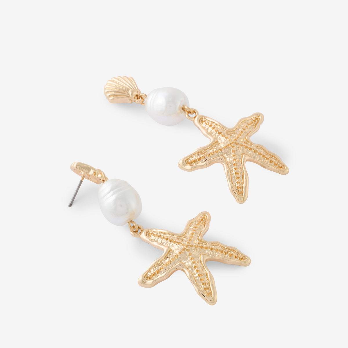 Boucles d'oreilles étoiles de mer dorées