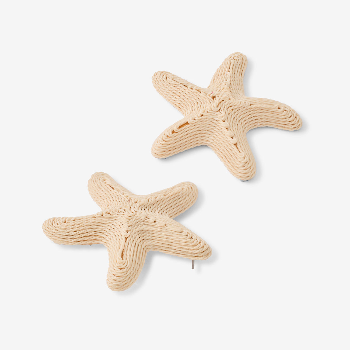 Boucles d'oreilles étoile de mer beige