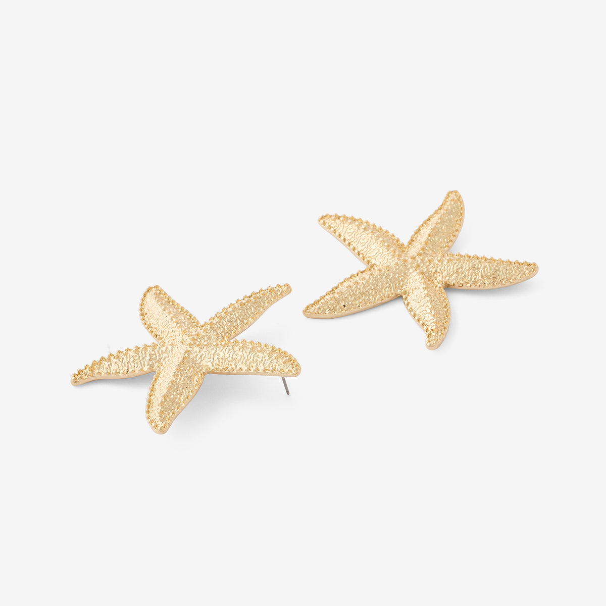 Grandes boucles d'oreilles étoile mer effet sablé
