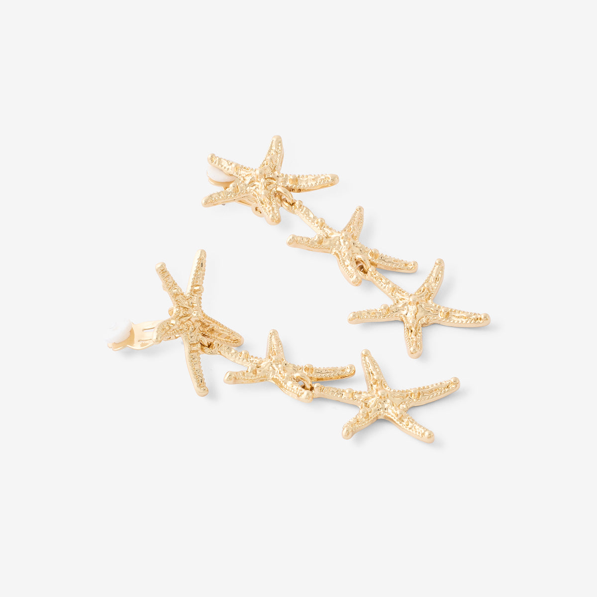 Boucles d'oreilles clips - étoiles de mer