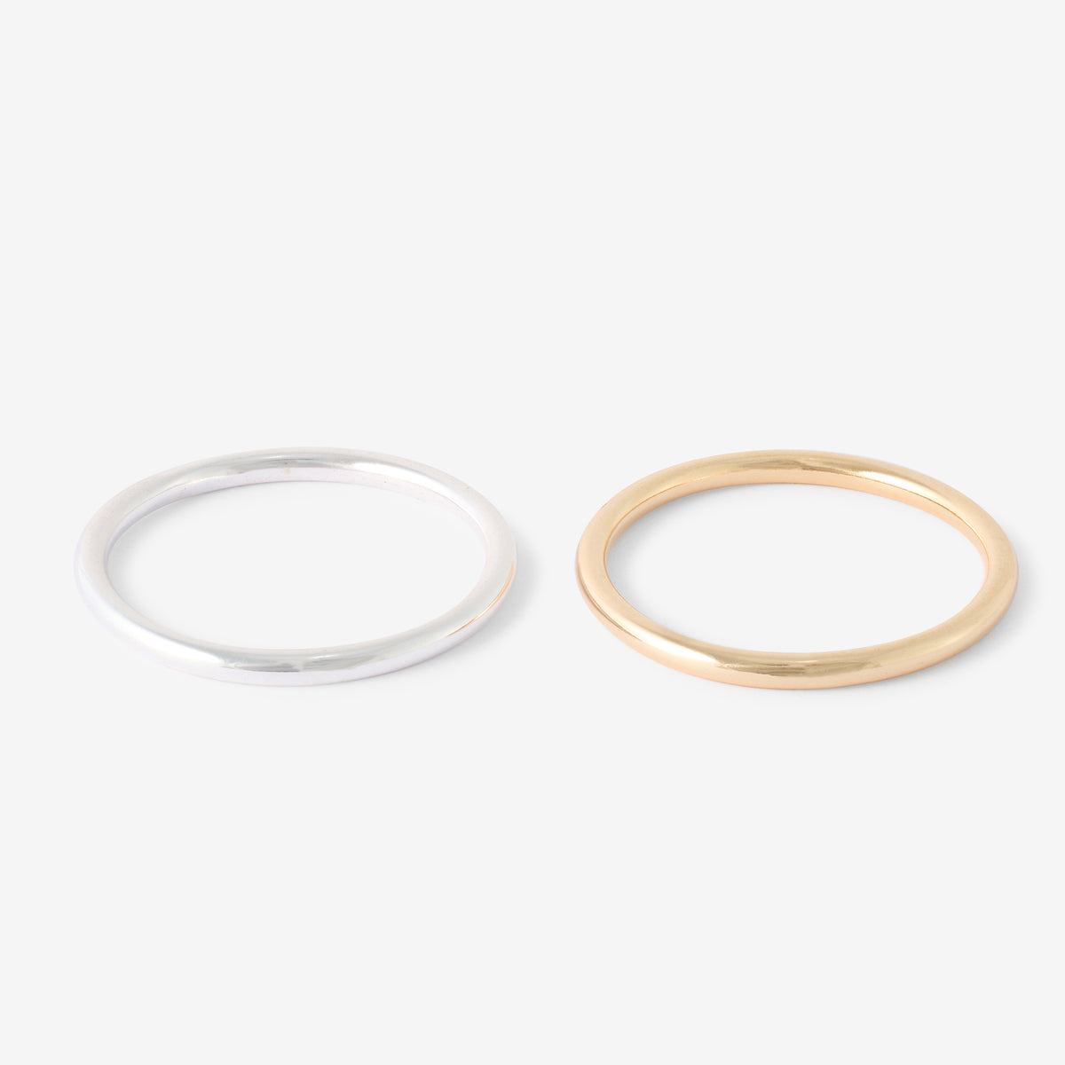 Set de 2 joncs doré et argenté