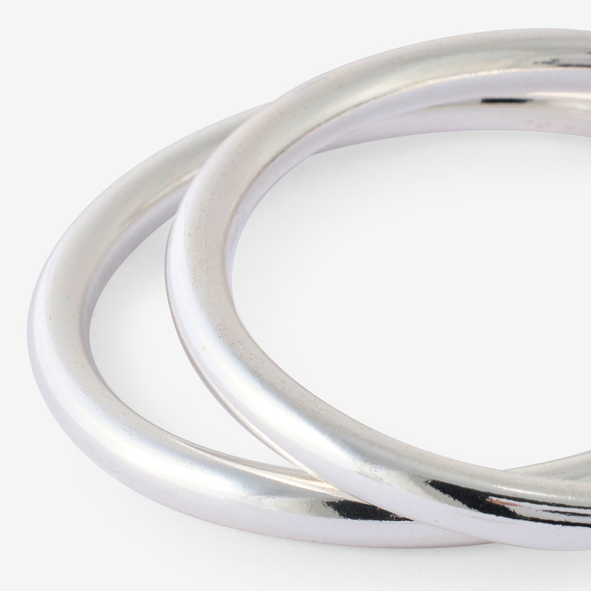 Set de 2 joncs argentés