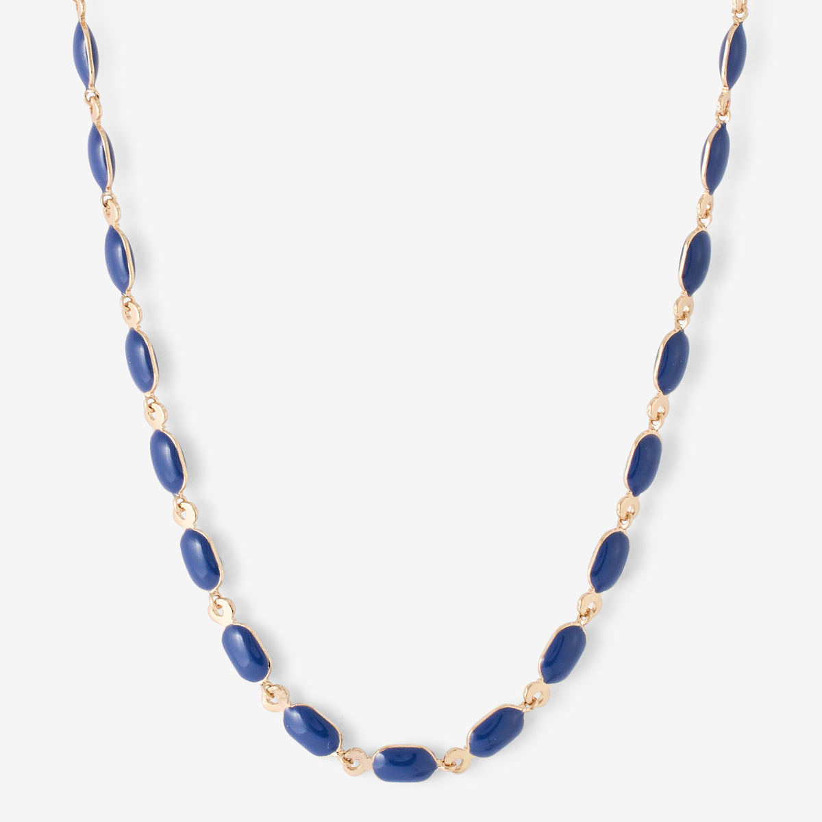 Collier à piécettes bleu