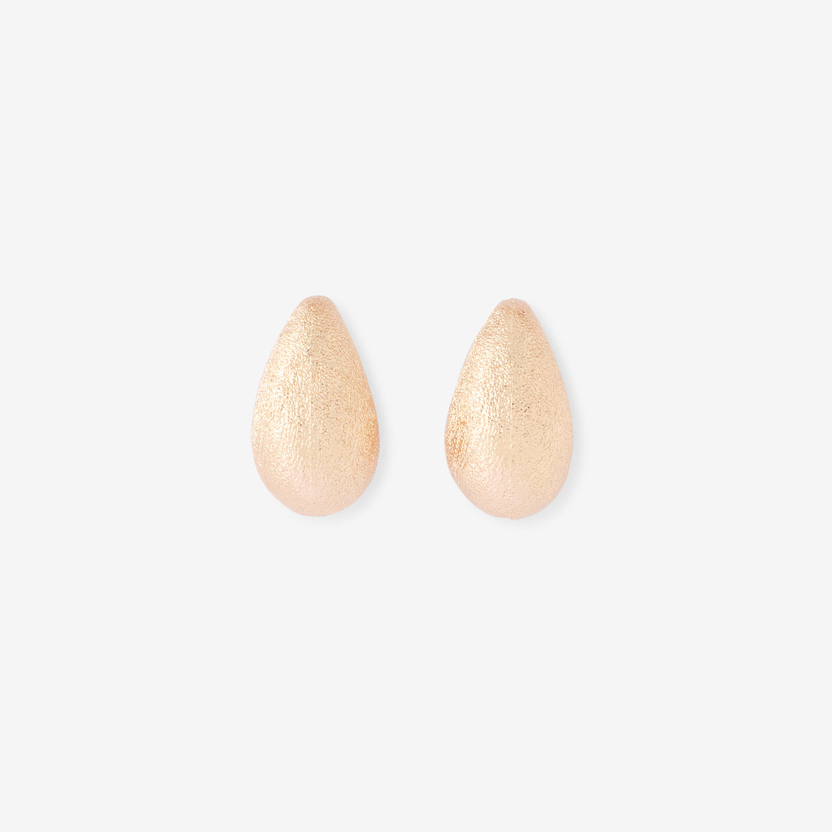 Boucles d’oreilles goutte effet sablé doré