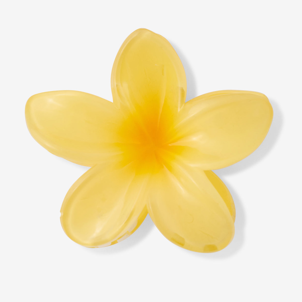 Pince à cheveux fleur tropicale jaune