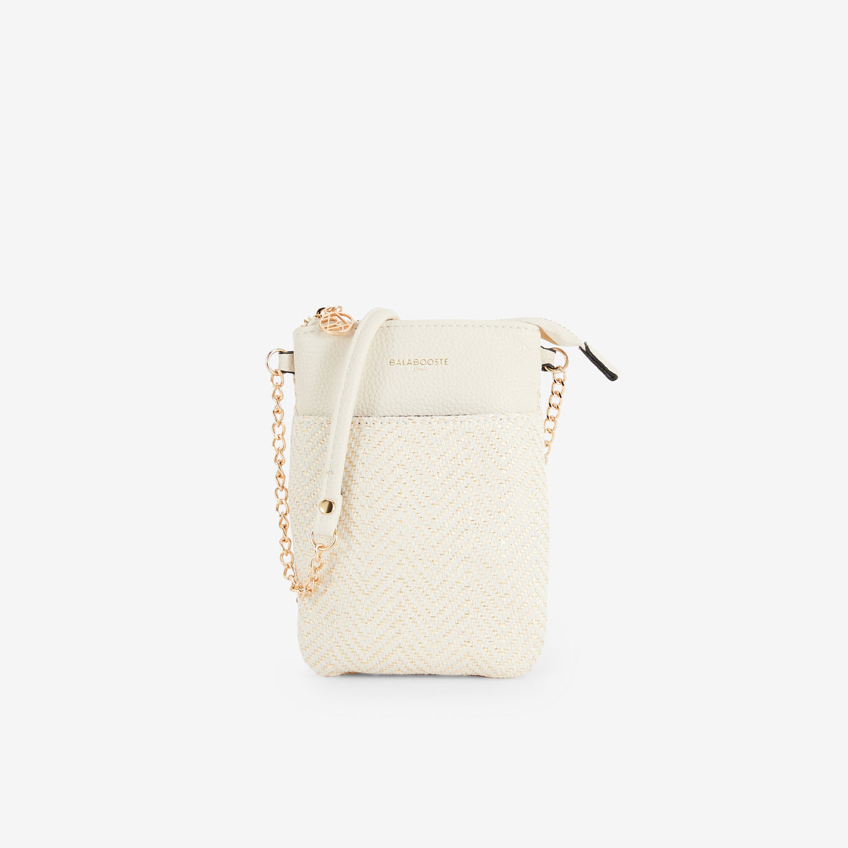 Pochette de téléphone textile ivoire