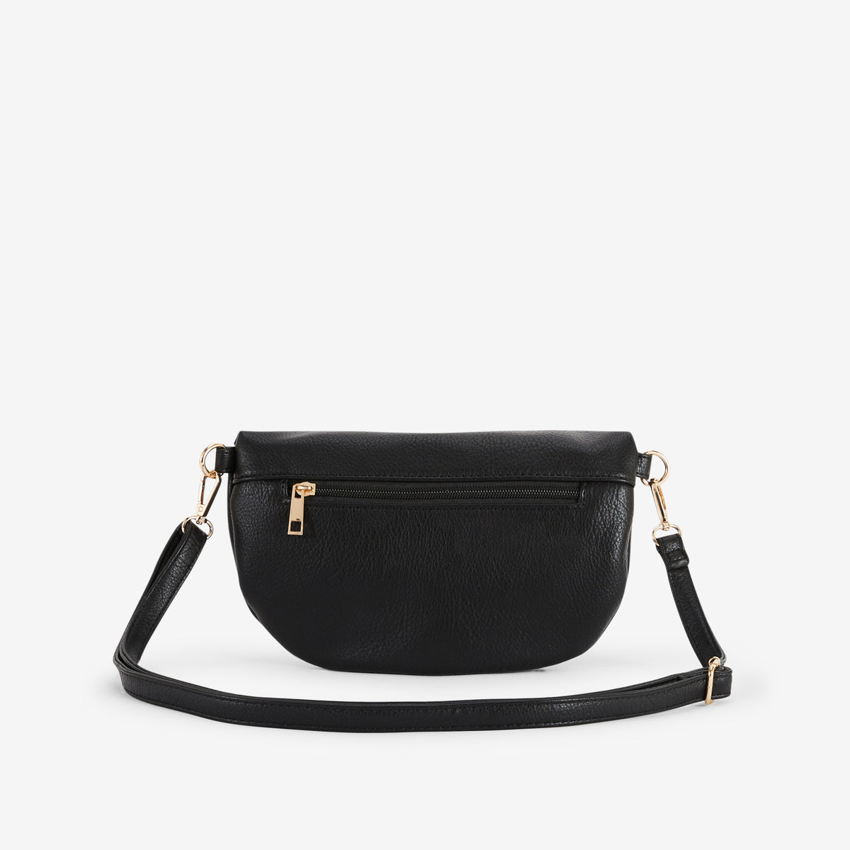 Sac banane noir avec bandoulière à motif ethnique