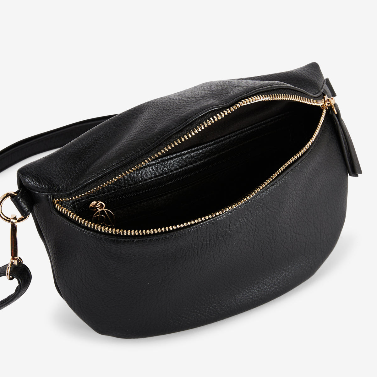 Sac banane noir avec bandoulière à motif ethnique