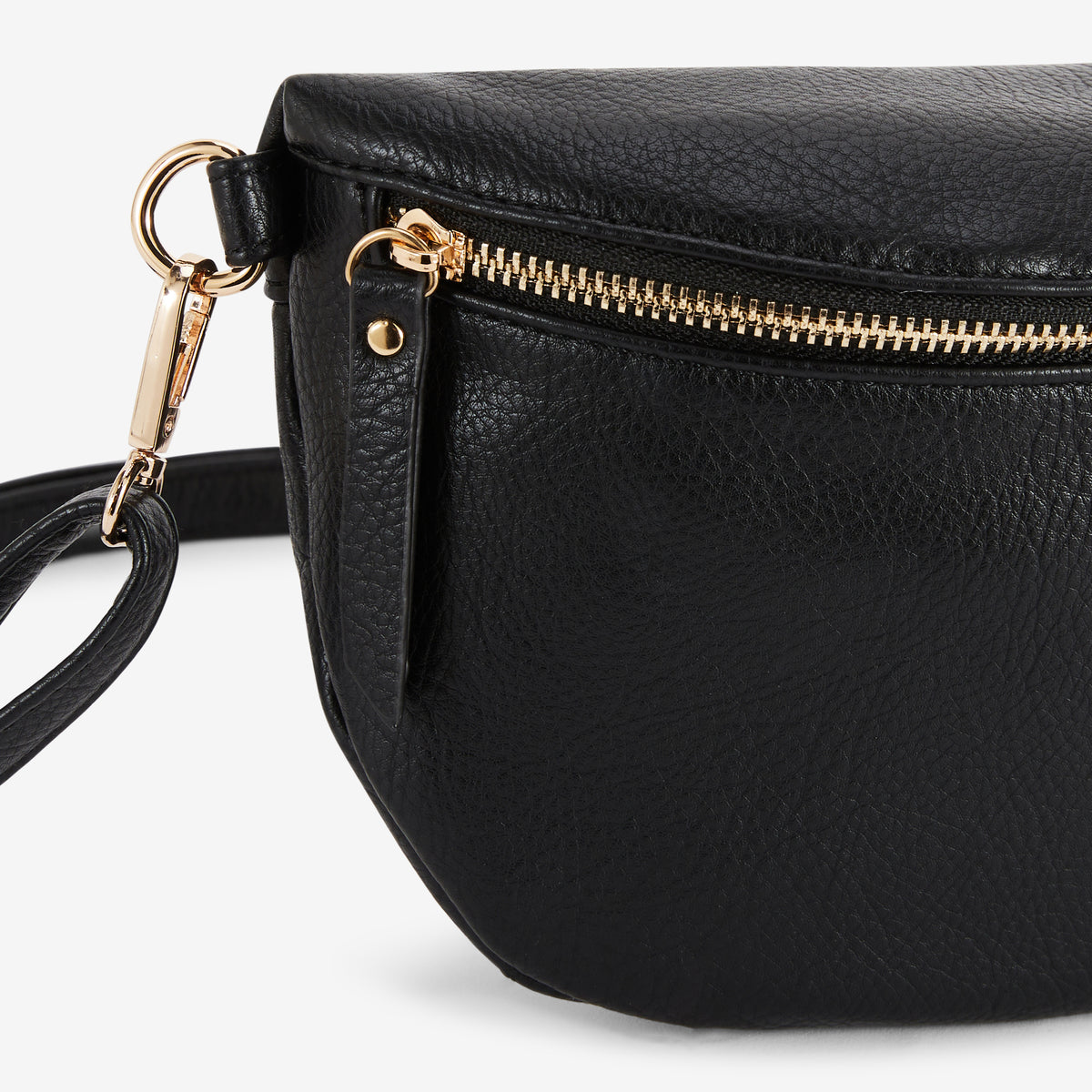 Sac banane noir avec bandoulière à motif ethnique