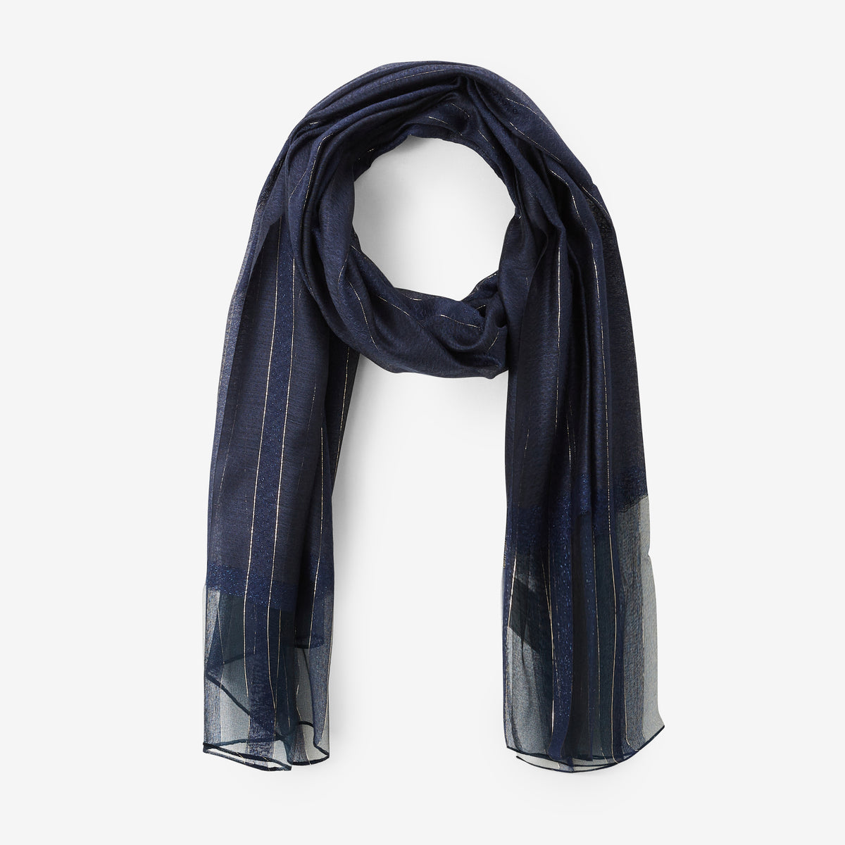 Foulard bleu marine en soie