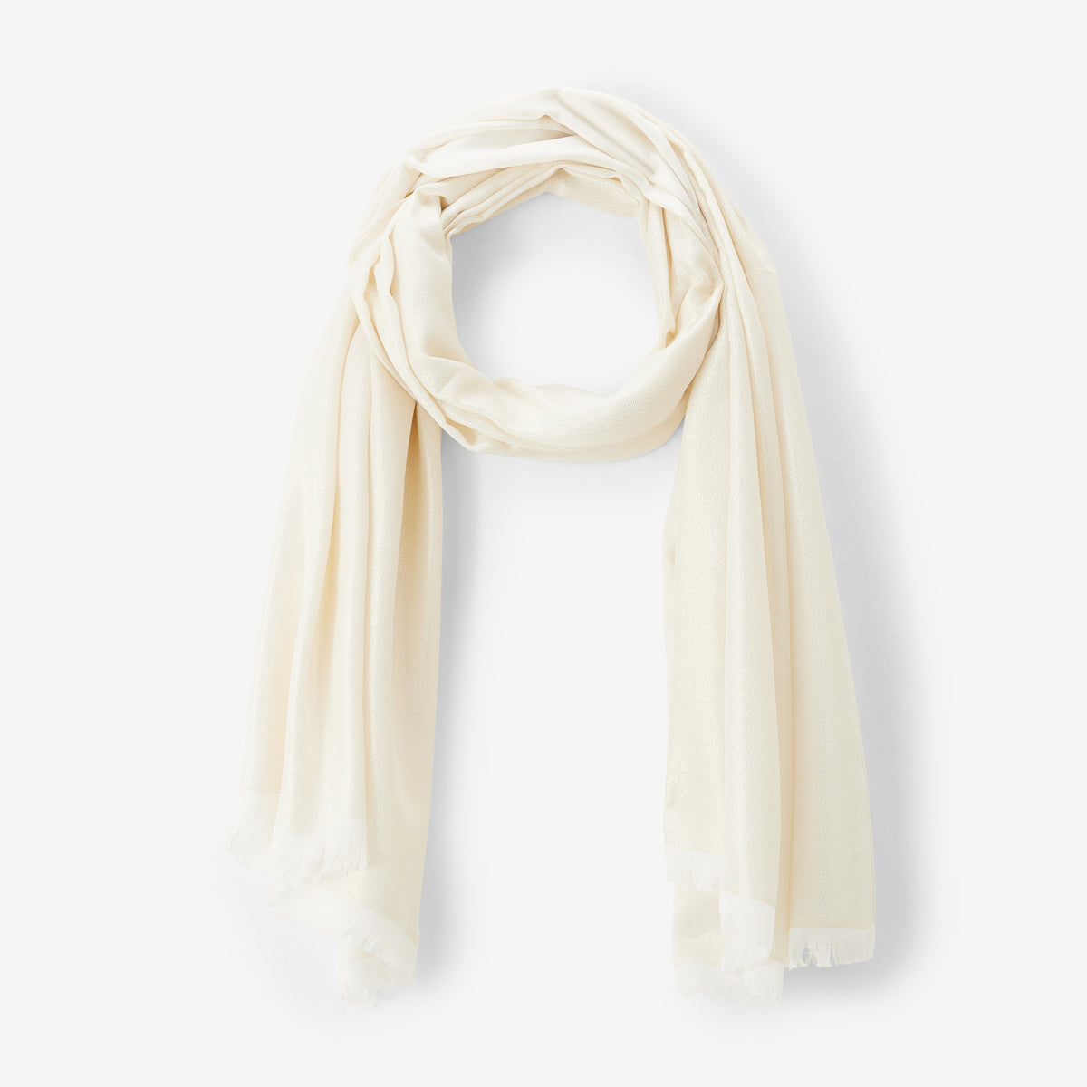 Foulard uni ivoire