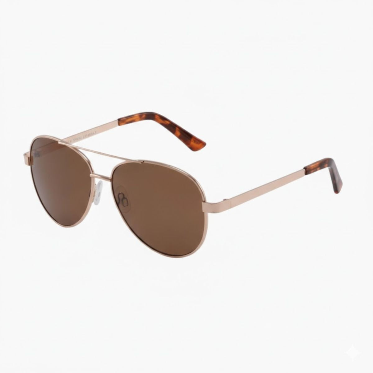 Lunettes de soleil marron forme aviateur