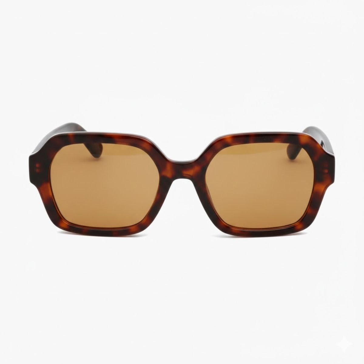 Lunettes de soleil écaille marron forme rectangle