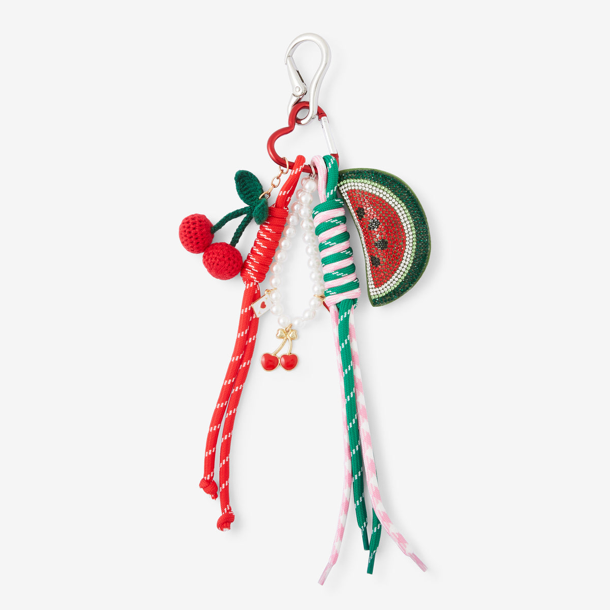 Porte-clés fruits avec cordons et charms