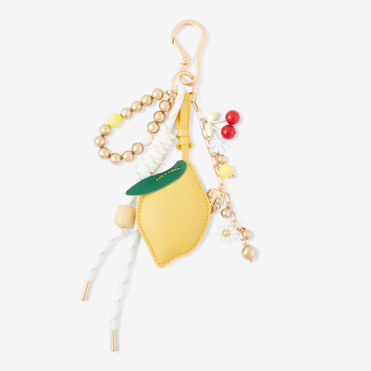 Porte-clés citron et charms