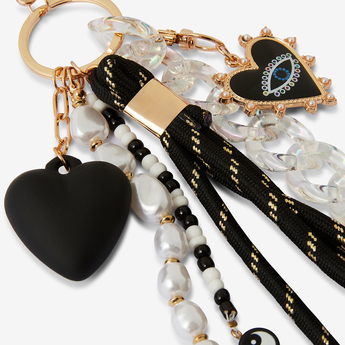 Porte-clés grigri corde et coeur