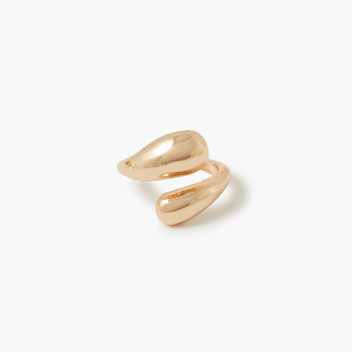 Bague enroulée dorée