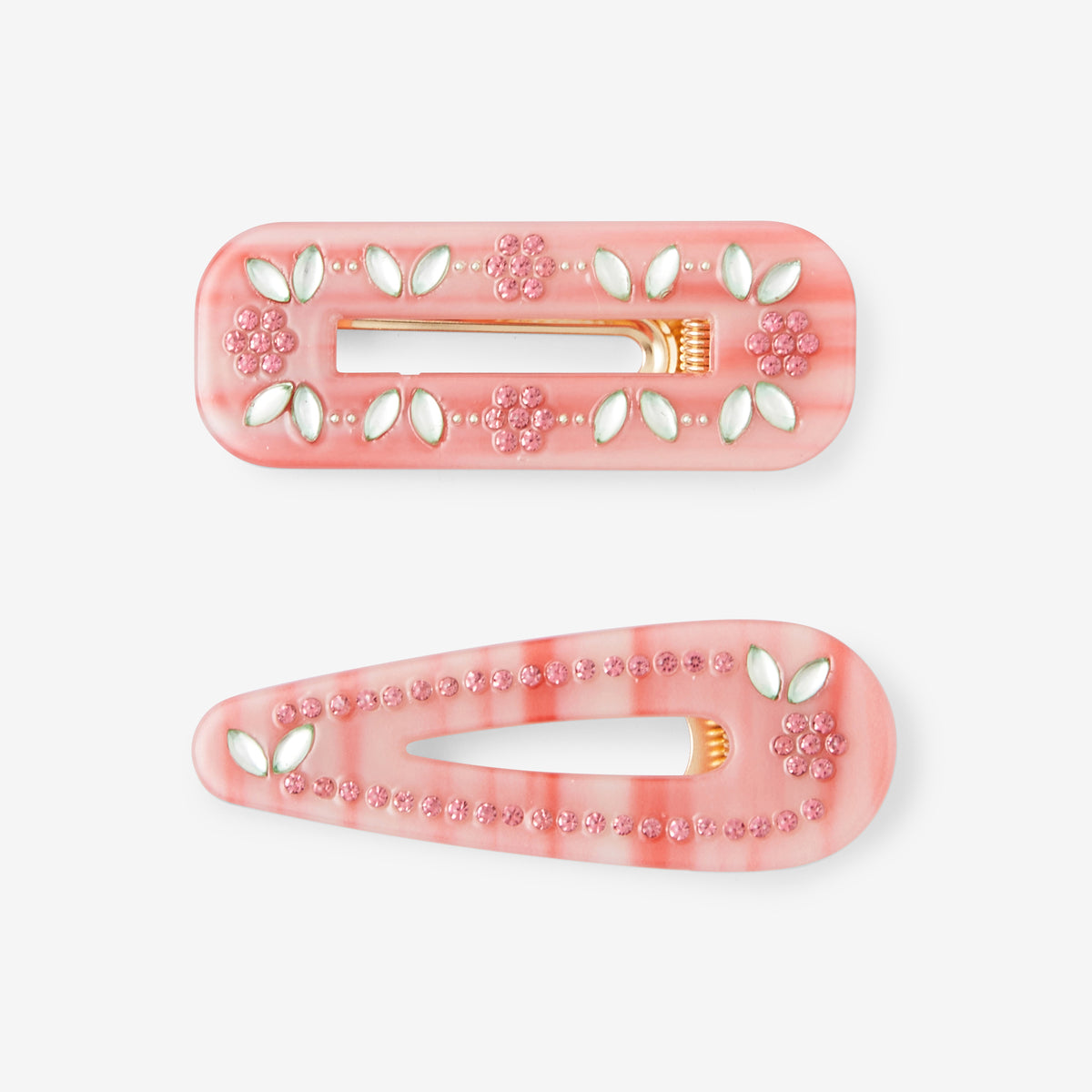 Set de 2 pinces à cheveux roses