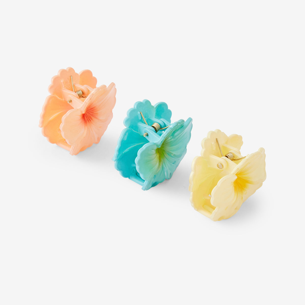 Set de 3 pinces à cheveux fleurs hibiscus
