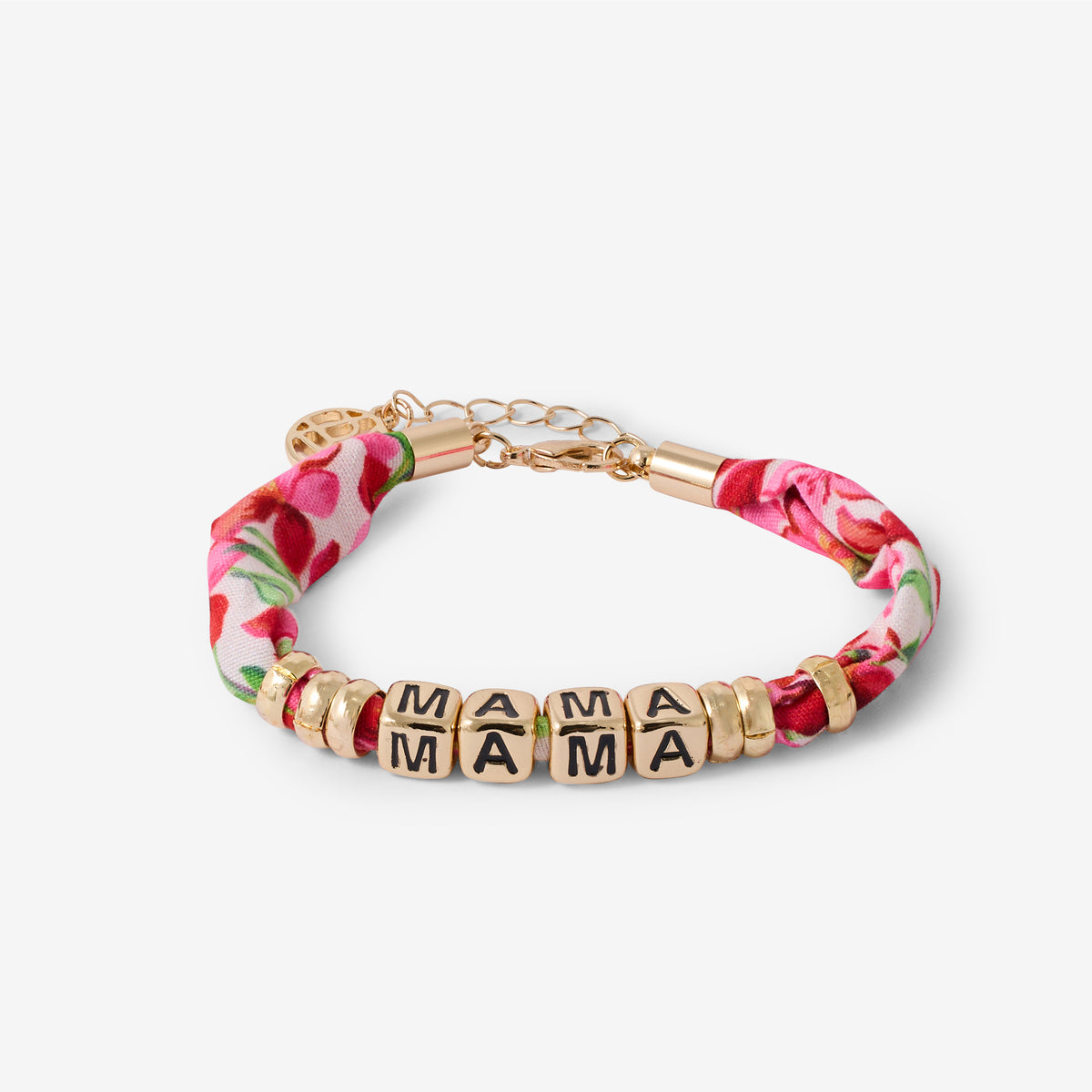 Bracelet MAMA tissu fleur