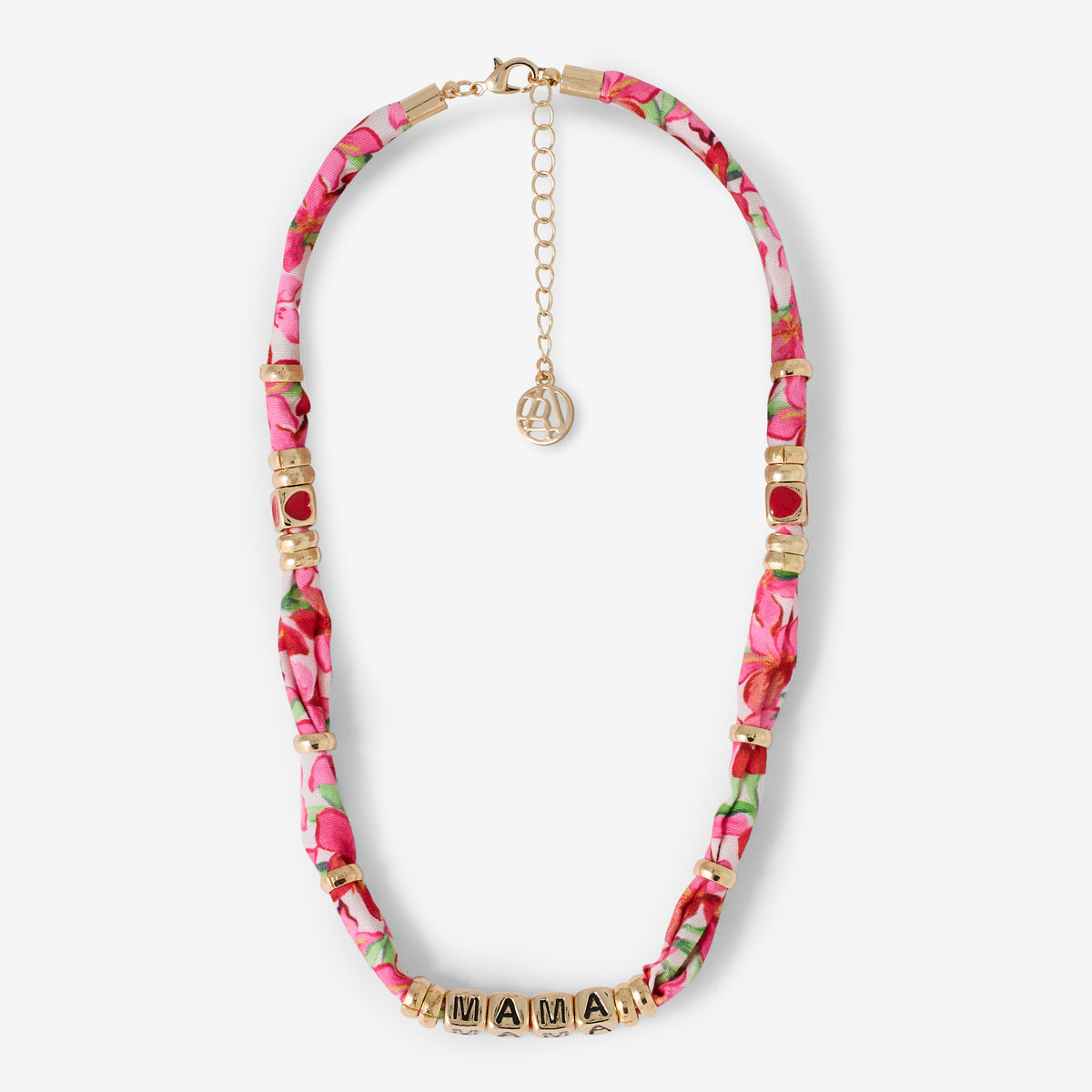 Collier MAMA tissu fleur