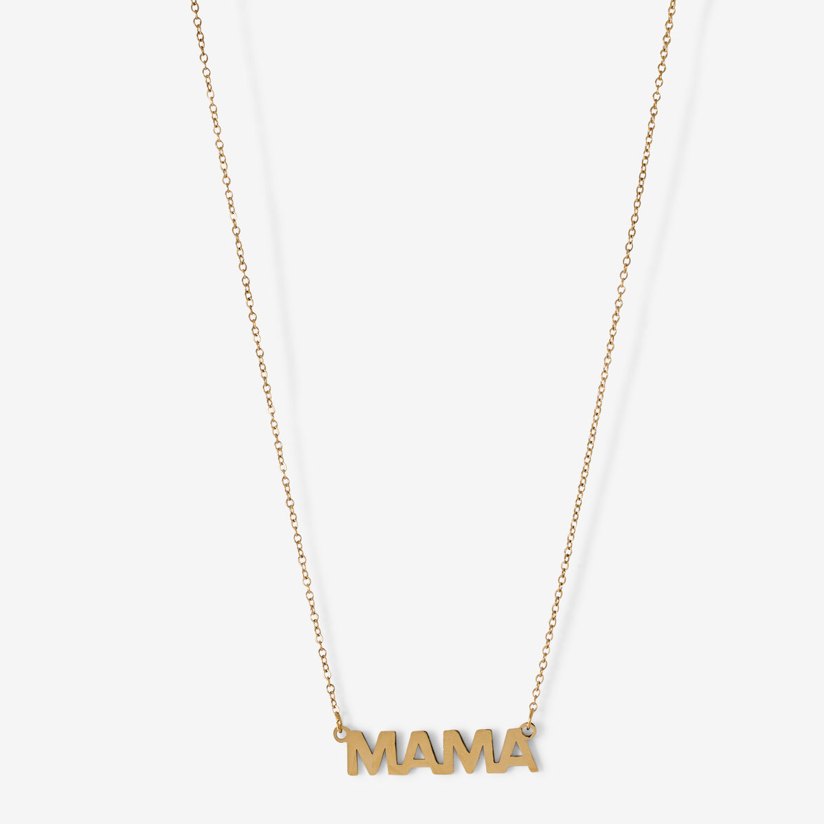 Collier MAMA acier inoxydable doré