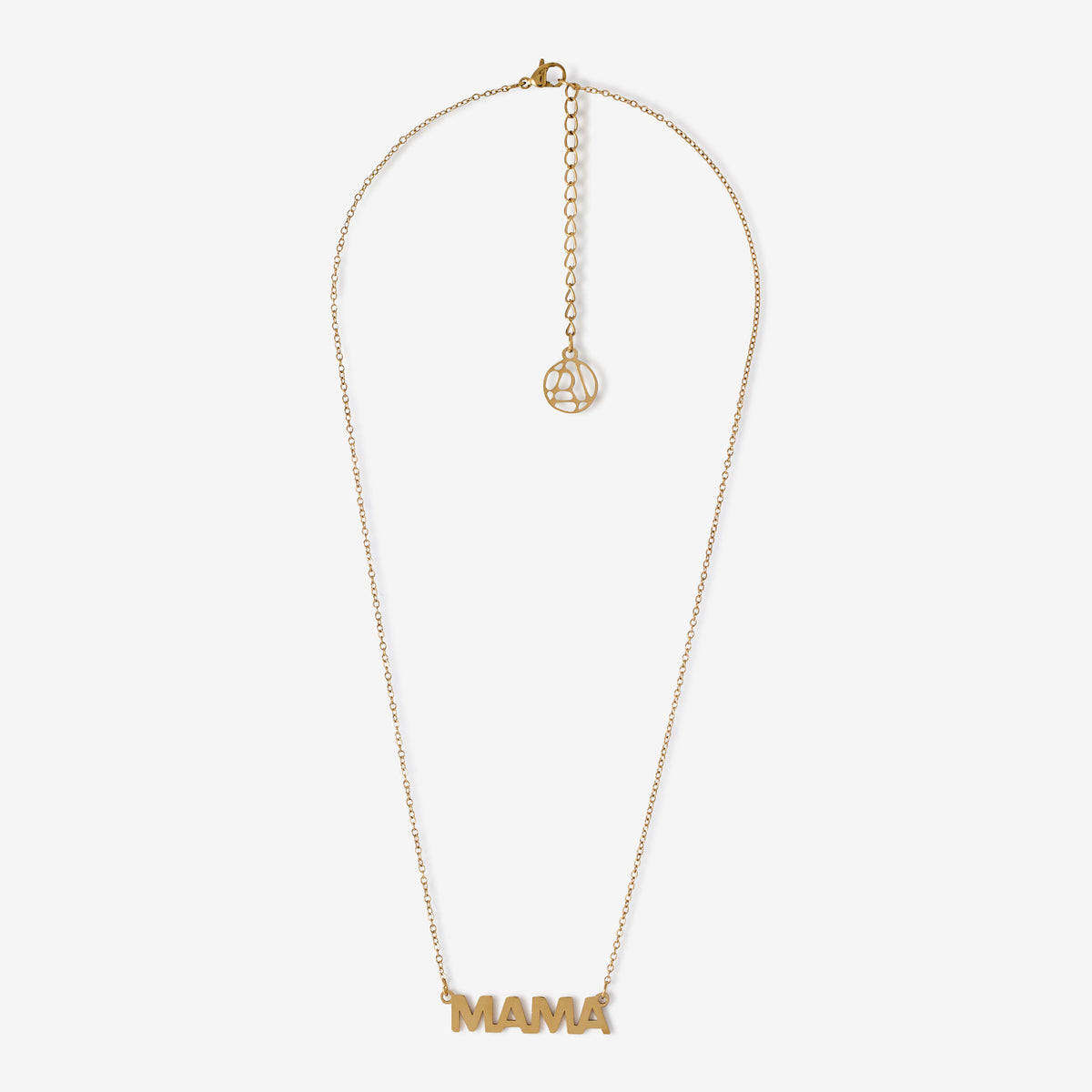 Collier MAMA acier inoxydable doré