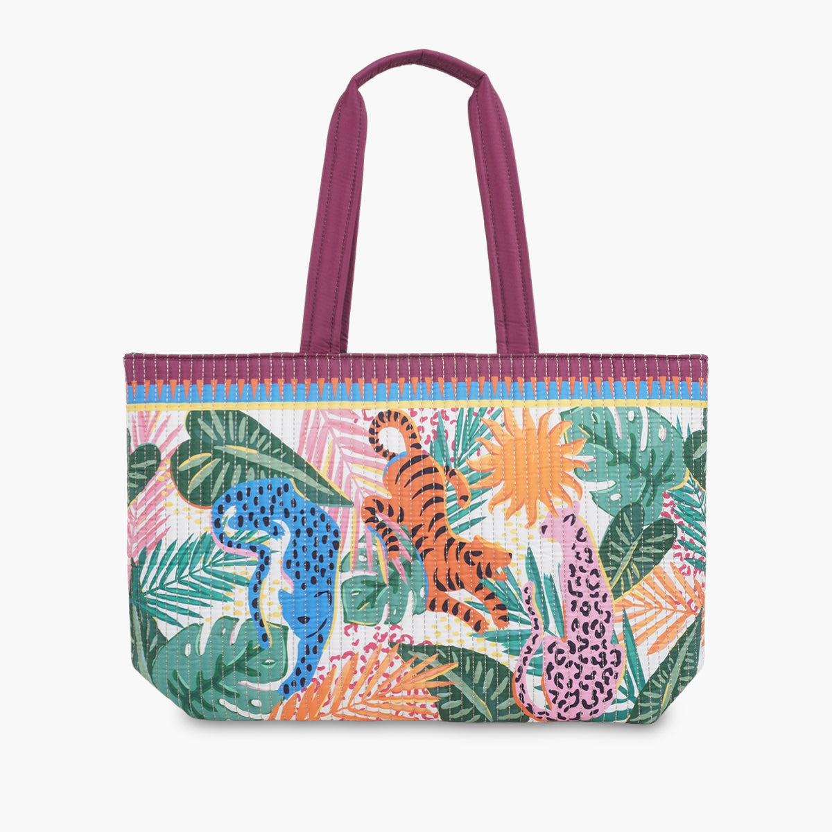 Cabas matelassé Jungle Pop